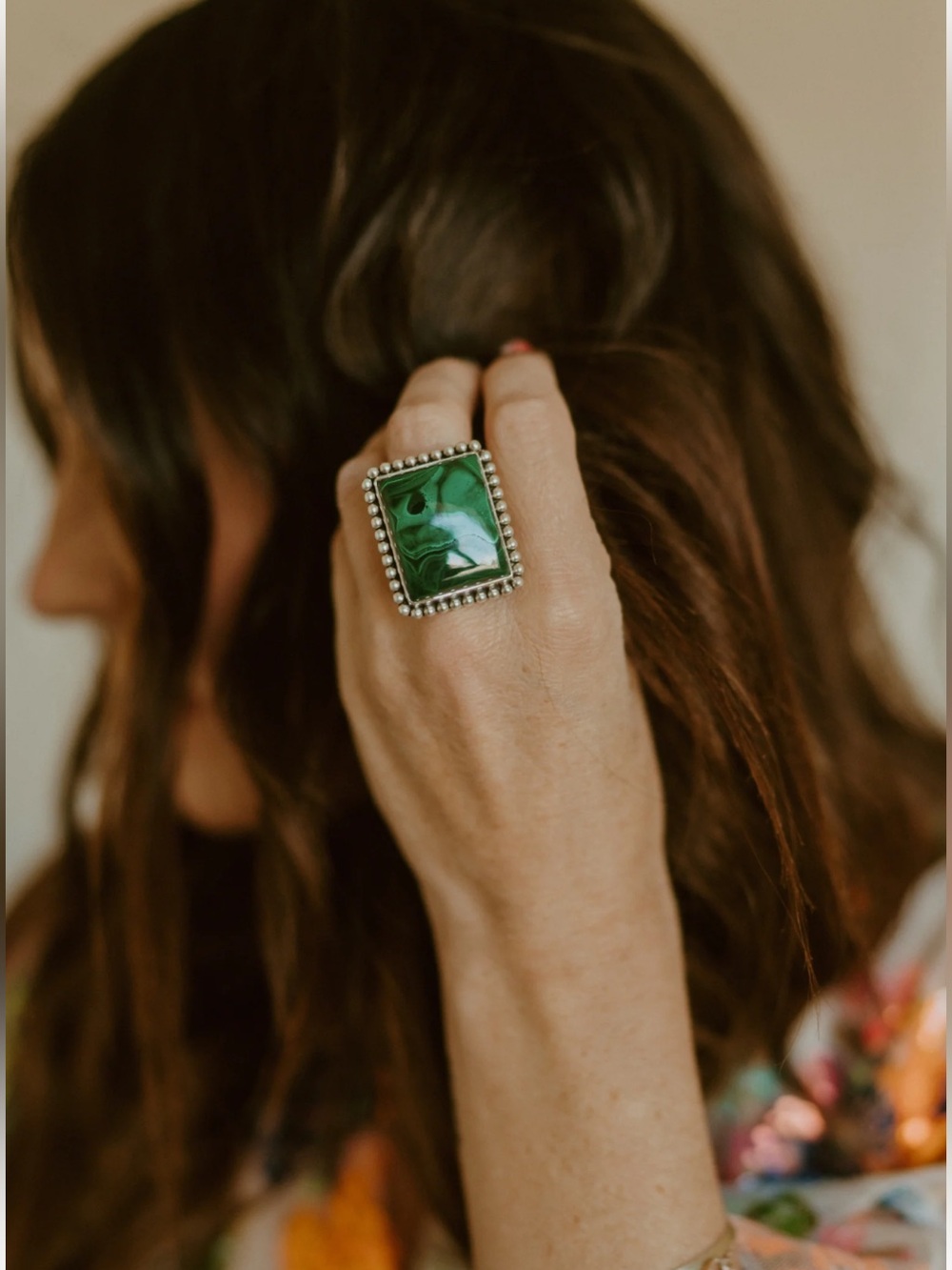 Goldie Lew Malachite Betsy Ring- size 9